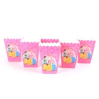 24pcslot princess theme popcorn candy box girls birthday party decorations kids favor christmas party supplies