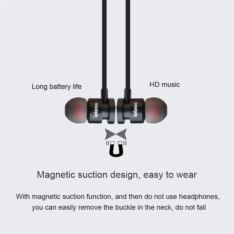 Новейшие беспроводные наушники Bluetooth V4.2 магнитные для телефона с шейным ремешком