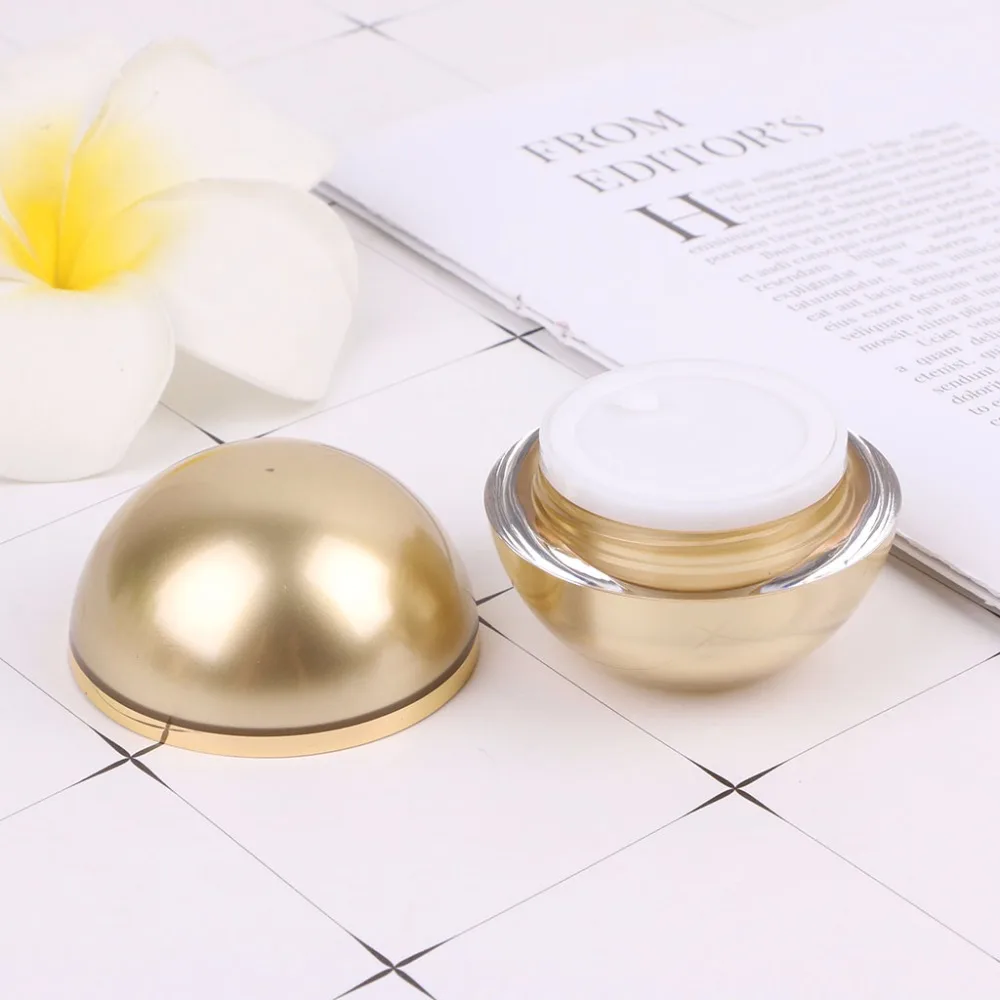 Роскошный Сферический контейнер для крема Золотая банка косметика акриловый