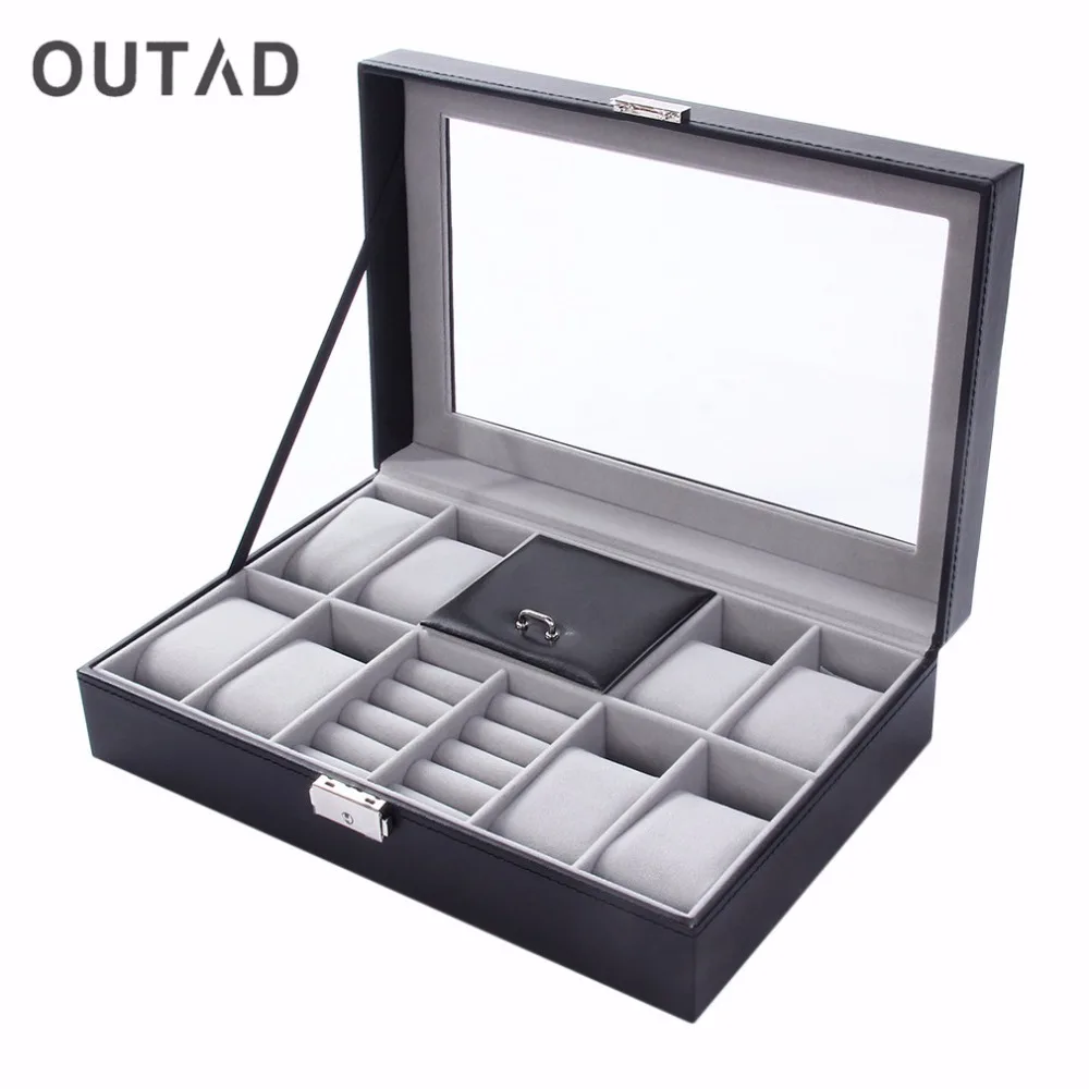 2 в 1 органайзер для хранения ювелирных украшений и колец|luxury box|luxury watch boxwatch box grid |
