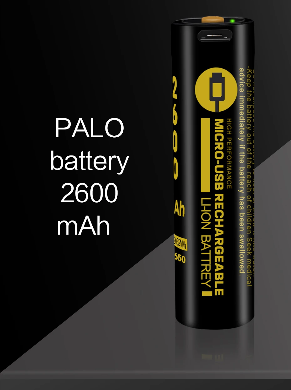 18650 USB литий-ионная аккумуляторная батарея 3,7 V 2600mAh литиевая для фонарика факела мобильного банка питания