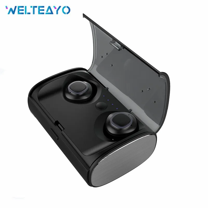 WELTEAYO V9A настоящие беспроводные наушники Realtek чип Bluetooth гарнитуры мини в ухо 2200 мАч