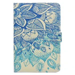 Для iPad 2/3/4, с цветными узорами Smart Cover чехол для iPad 2/3/4 флип чехол A1430 сна/Пробуждение для iPad 2 чехол для iPad 3 - Цвет: blue flower