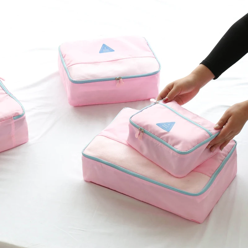 4 шт. Женская дорожная сумка для хранения вместительная одежда багажа аккуратный