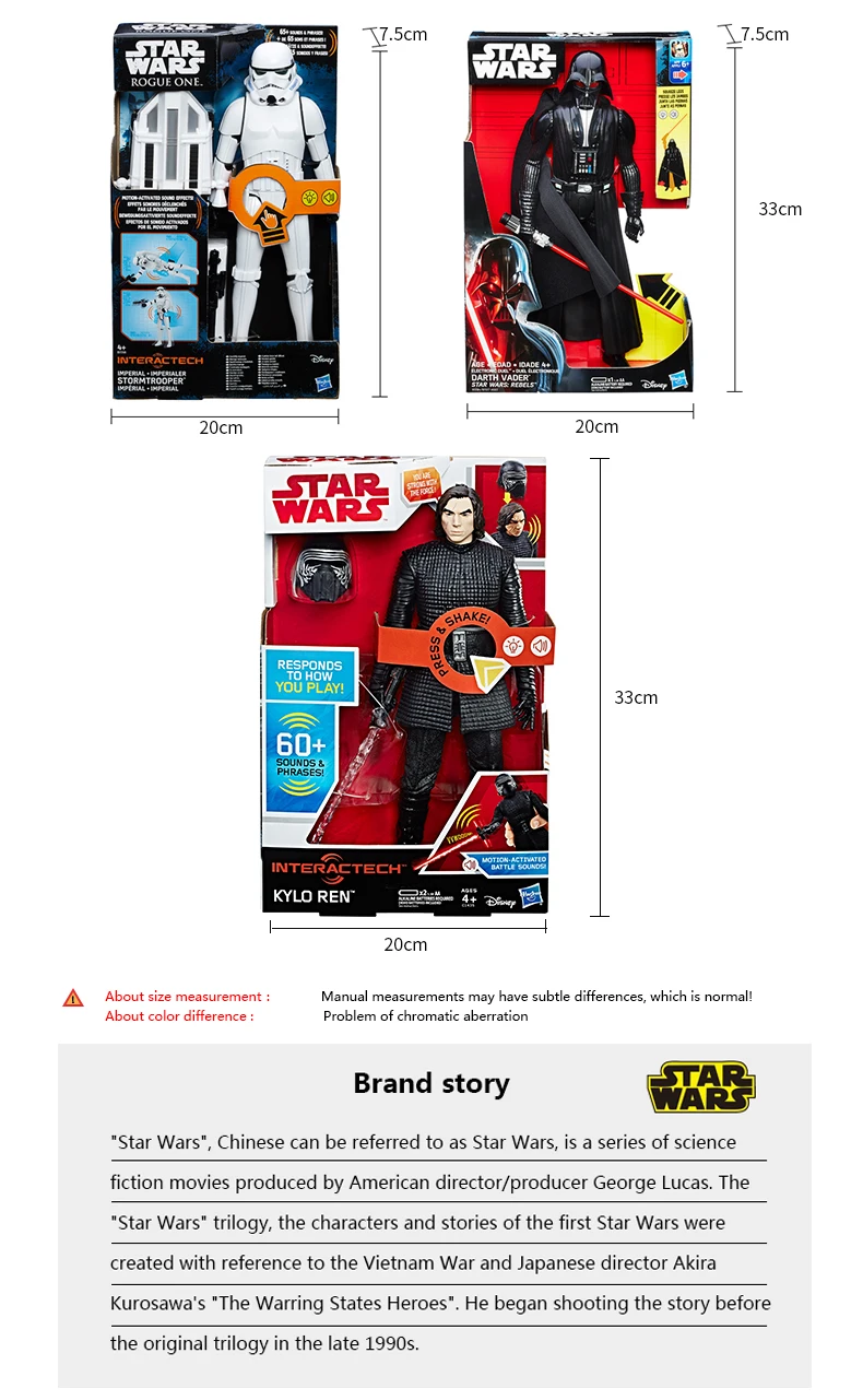 Hasbro Звездные войны Interachtech Kylo Ren имперский Штурмовик электронная фигурка со звуком для мальчиков Подарочная коллекция