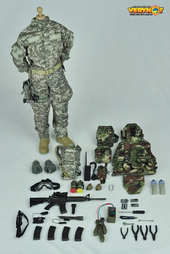 Очень горячо ВХ 1024 1/6th US-ARMY-EOD-Управление-иракский-свободу военный костюм комплект