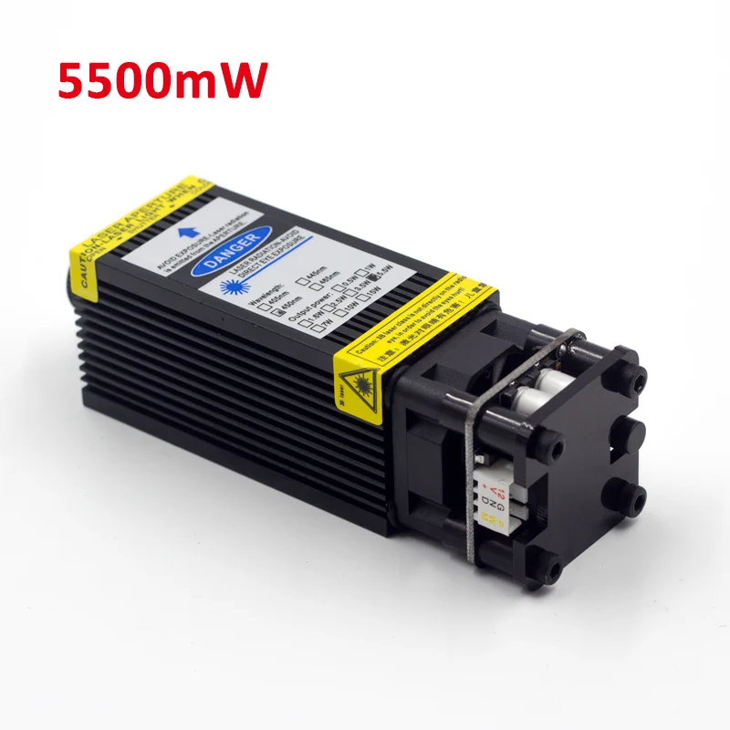 5500mW Лазерный модуль для ЧПУ Wood Router DC12V 1 Вт 2.5 Вт 5.5 Вт 7 Вт 10 Вт мини лазерный гравировальный станок DIY Гравер Запчасти для cnc3018 - Цвет: 5500mW