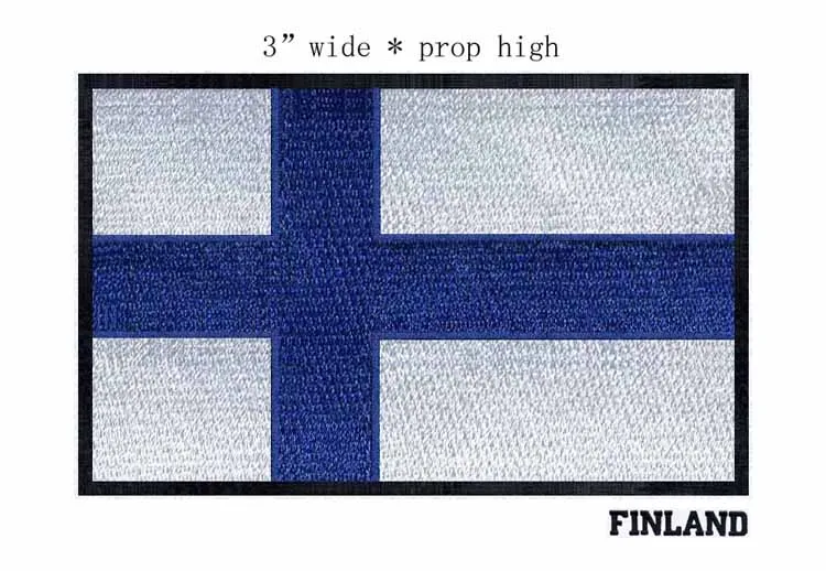 Finland 57B 1 шт., ширина 7,62 см, флаг страны, нашивки, нашивки, вышитые, США, Великобритания, Франция, Египет, флаг, тактические, военные, железные нашивки, армейская аппликация - Цвет: Finland 57B
