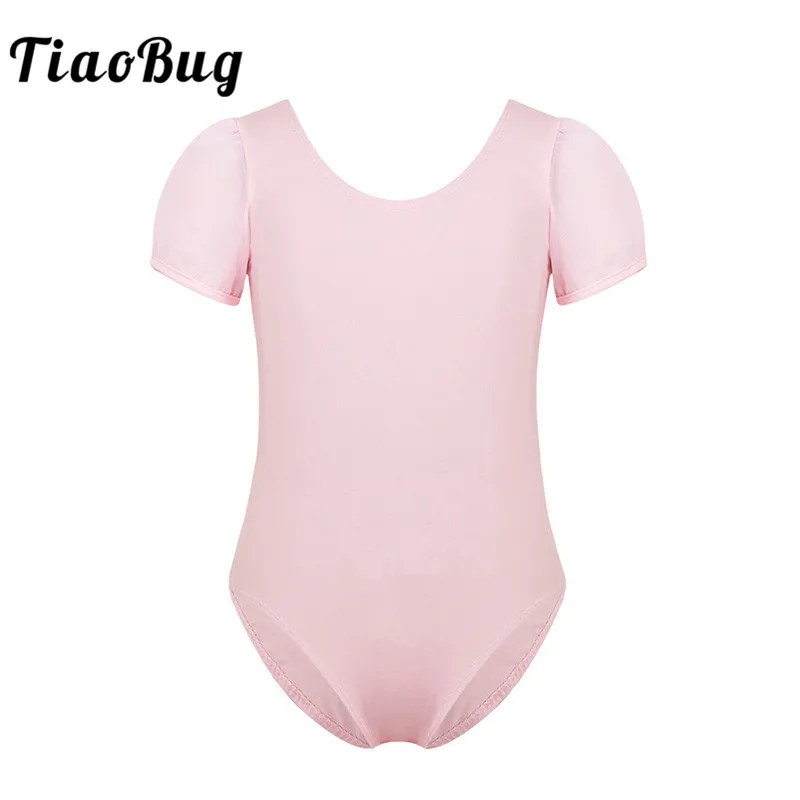 TiaoBug/детские розовые/черные балетные гимнастические леотарды для девочек
