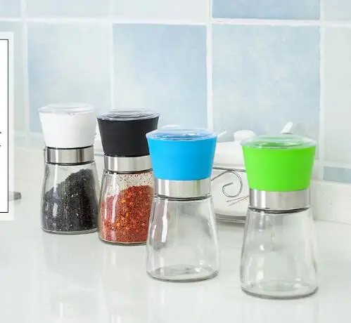 Free shipping 40 pcs lot Salt and Pepper mill grinder Glass Shaker Spice Container Condiment Jar Holder | Дом и сад