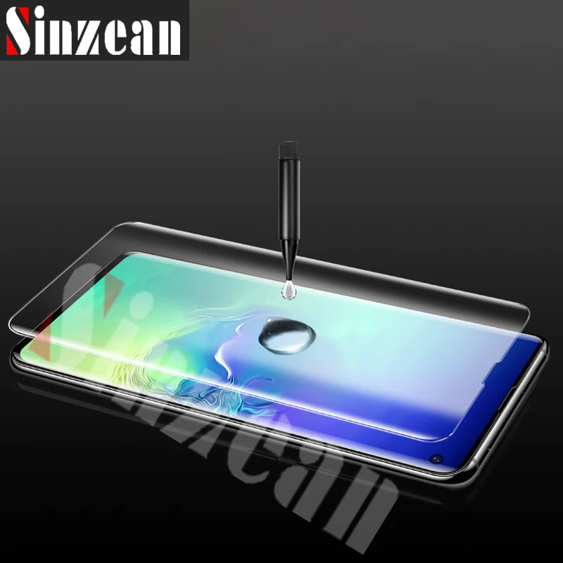 Sinzean 2 шт. 3D с полным покрытием из клея УФ стекло для samsung S9/S8 Plus/Note 8/Note 9 Клей