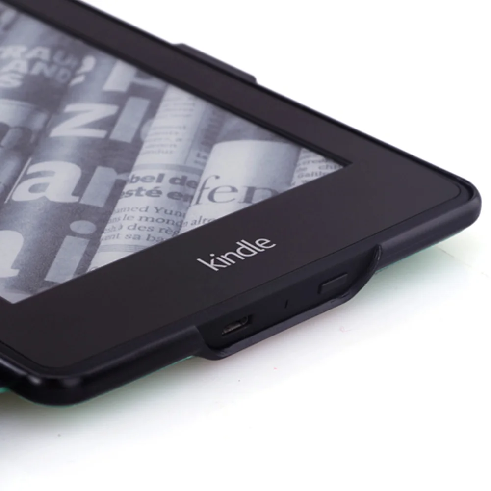 Серебряные цепи Kindle Paperwhite 1/2/3 складной чехол PU Искусственная кожа подставка Smart Cover для Amazon читалка Авто Режим сна/Пробуждение Shell