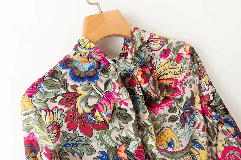 Женское асимметричное платье JuneLove Повседневное на шнуровке с цветочным принтом