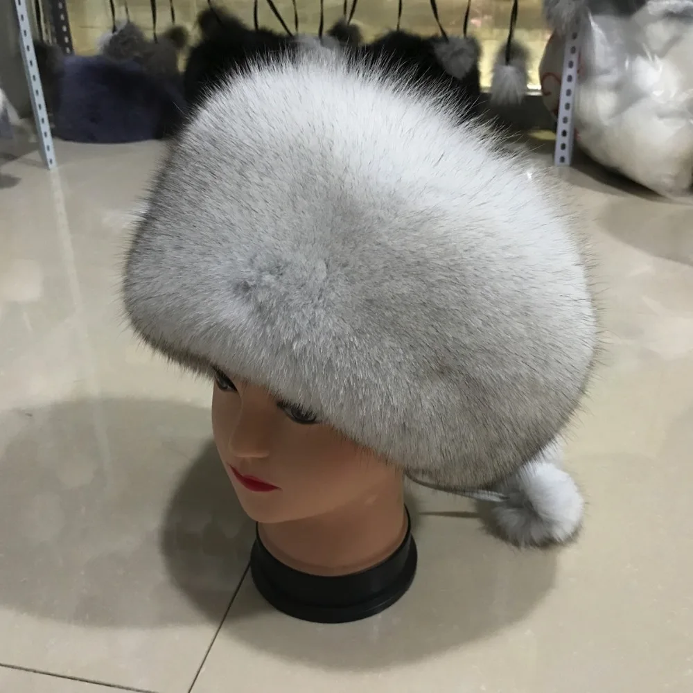Модные Новый стиль класса люкс Русская зима из натурального меха лисы шляпа 2021