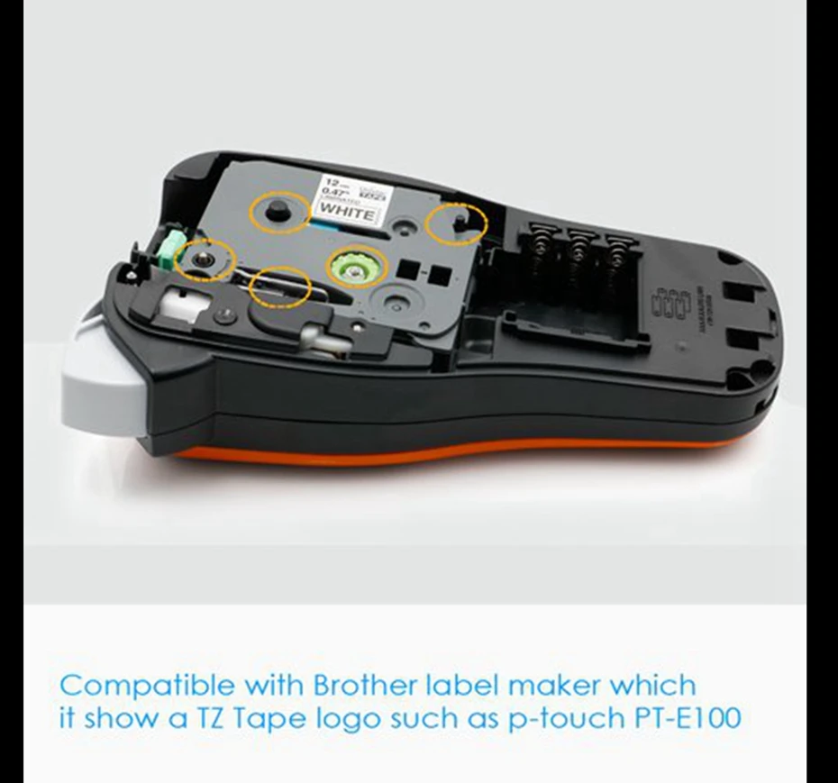 TZe231 стандартная ламинированная пленка 12 мм x 8 м Совместимость для Brother P-touch TZe ленты черный на белом принтере ленты TZe-231 производитель этикеток