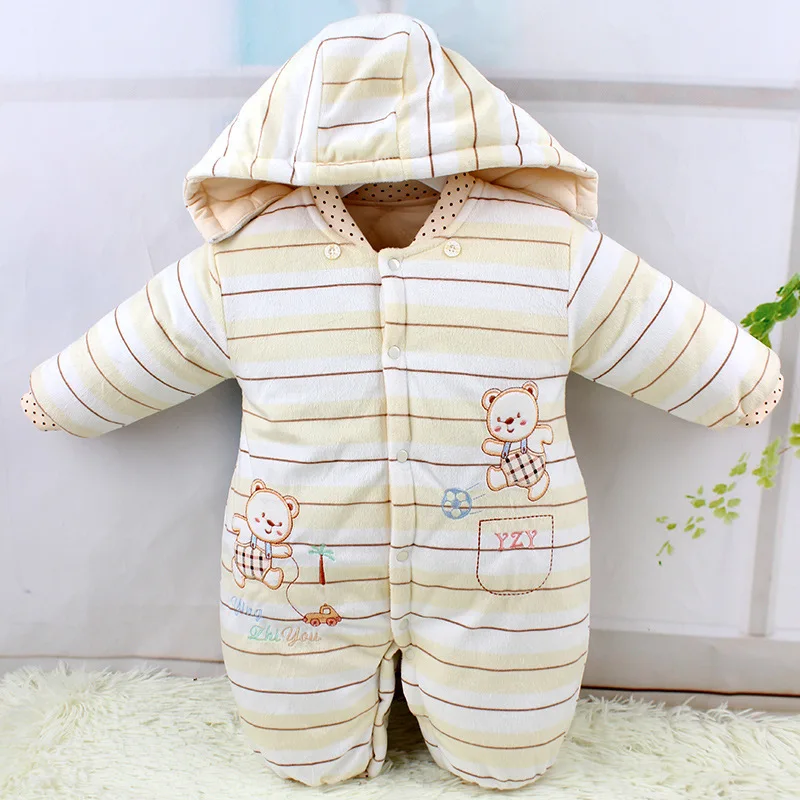 2014 new autumn &amp winter thickness baby rompers classic striped super soft girls boys ha clothes free ship | Детская одежда и