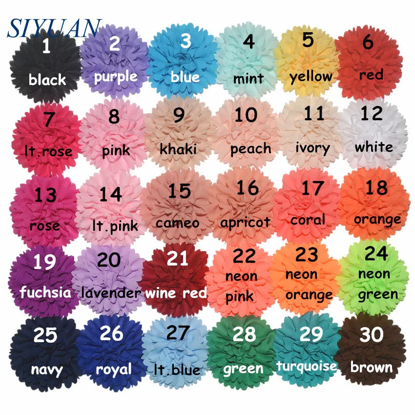 30 шт./лот 3 &quotшифоновая ткань ручной работы Цветы балерины волосы цветы для