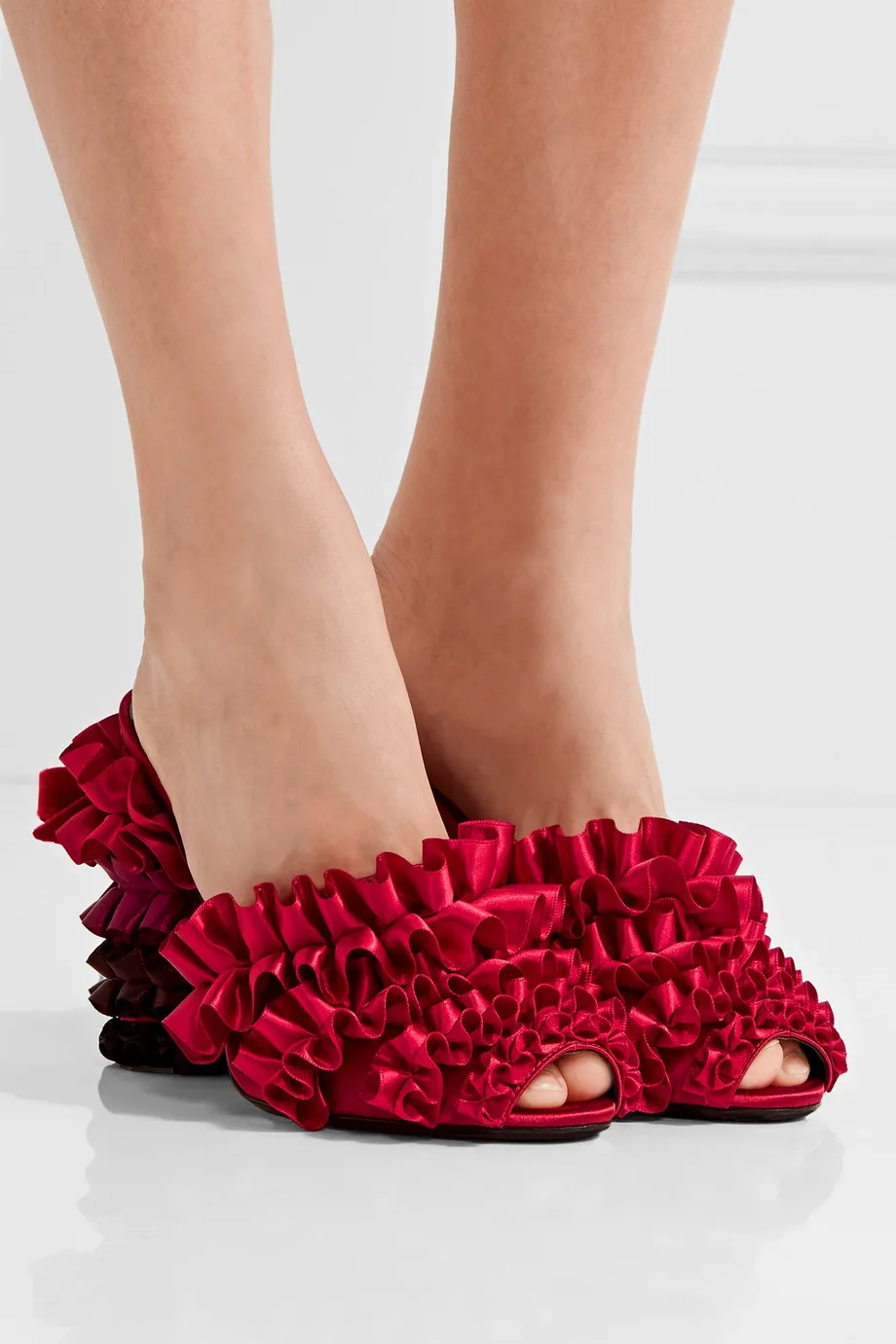 Новинка 2017 года сезон: весна–лето прилив Slik оборками Шлёпанцы для женщин