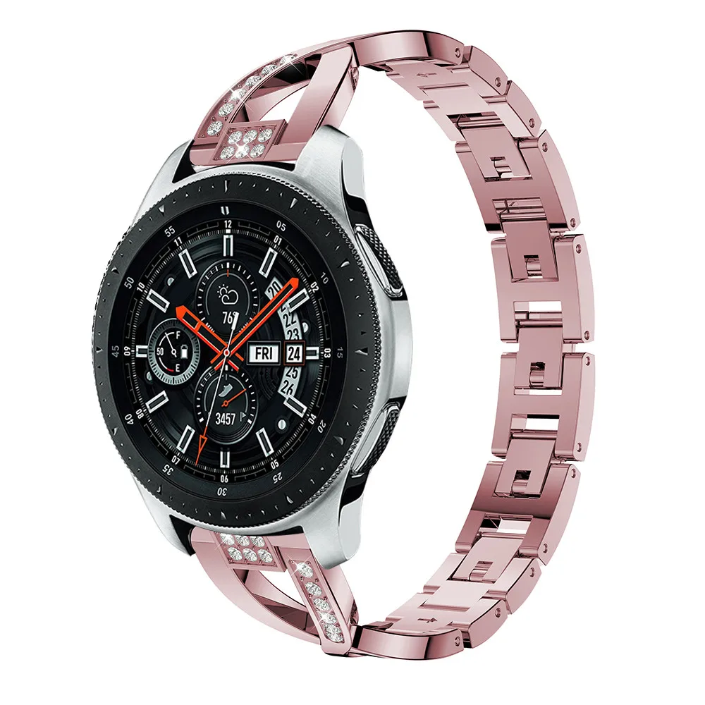Ремешок из нержавеющей стали для Samsung Galaxy watch 46 мм сменный Браслет со стразами