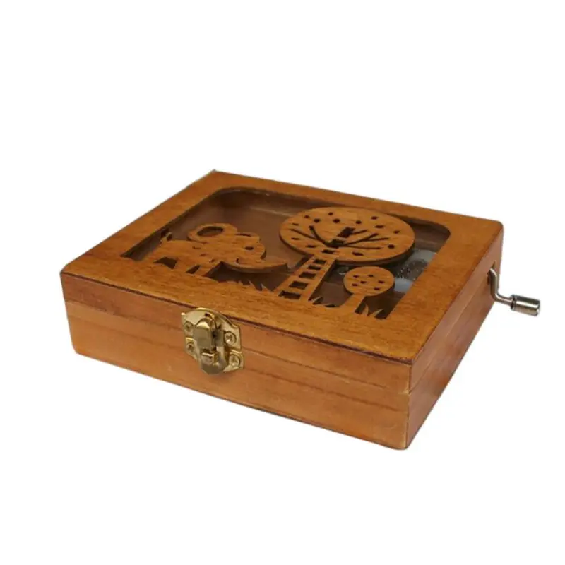 A3 Горячие SellingMusic Box DIY деревянная механическая рукоятка ремесло мини музыкальная шкатулка движение подарок - Цвет: A3
