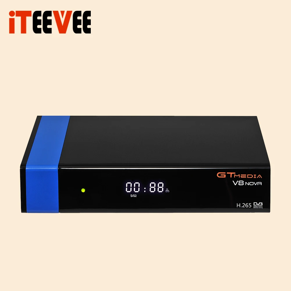 GTMEDIA V8 NOVA синий спутниковый ресивер DVB S2 встроенный wifi Ethernet power vu biss ccam newcamd телеприставка Корабль из Испании