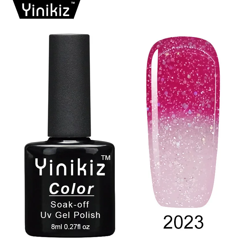 2023 Yinikiz термо-Гель-лак для ногтей, меняющий температуру, с эффектом замачивания, с цветным эффектом, СВЕТОДИОДНЫЙ УФ-лак для ногтей - Цвет: 2023