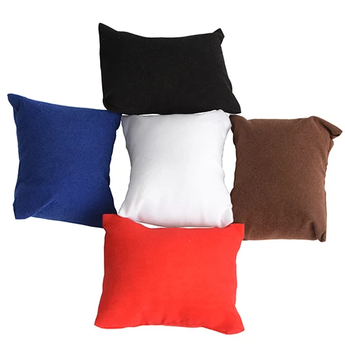 5 colors 10 шт./партия, органайзер для ювелирных изделий, браслет, подушка для браслетов, дисплей, держатель для часов, выставка браслетов, подушка, 5 цветов, 8x9 см - Цвет: 5 colors