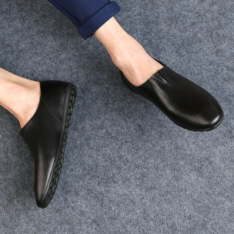 New Trend Light Weight Men Driving Shoes Slip On Warm Plush Breathable Casual Loafers Fashion Flats Moccasins Plus Size37-45 | Обувь