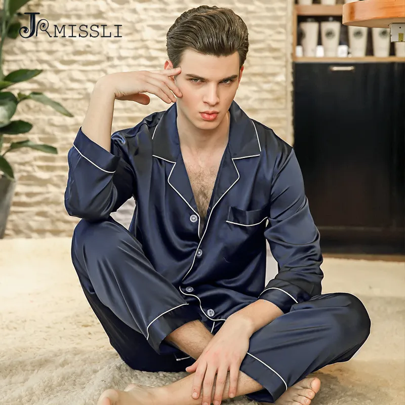 JRMISSLI весенние мужские повседневные Дышащие кофты из искусственного шелка и