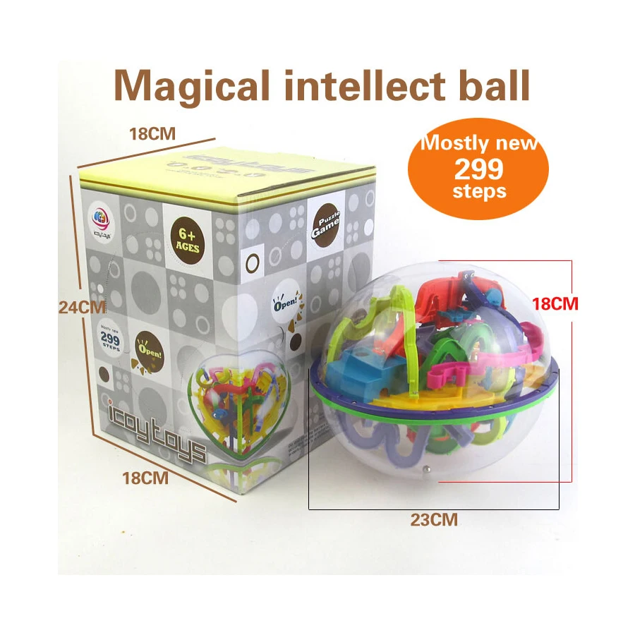 3D головоломка волшебный лабиринт шар 299 уровень perplexus интеллект мрамор игра IQ