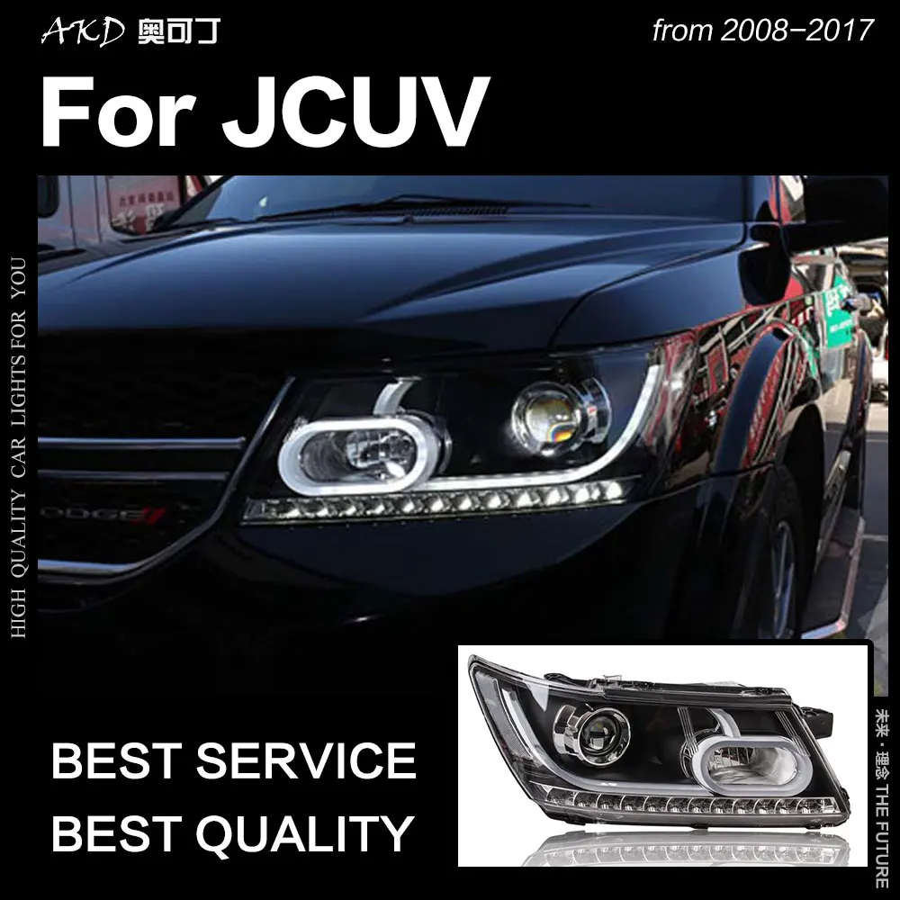 AKD автомобильный Стайлинг Для Dodge JCUV jource 2009- светодиодный фонарь Fiat Freemont светодиодный DRL Hid Angel Eye биксеноновые фары аксессуары