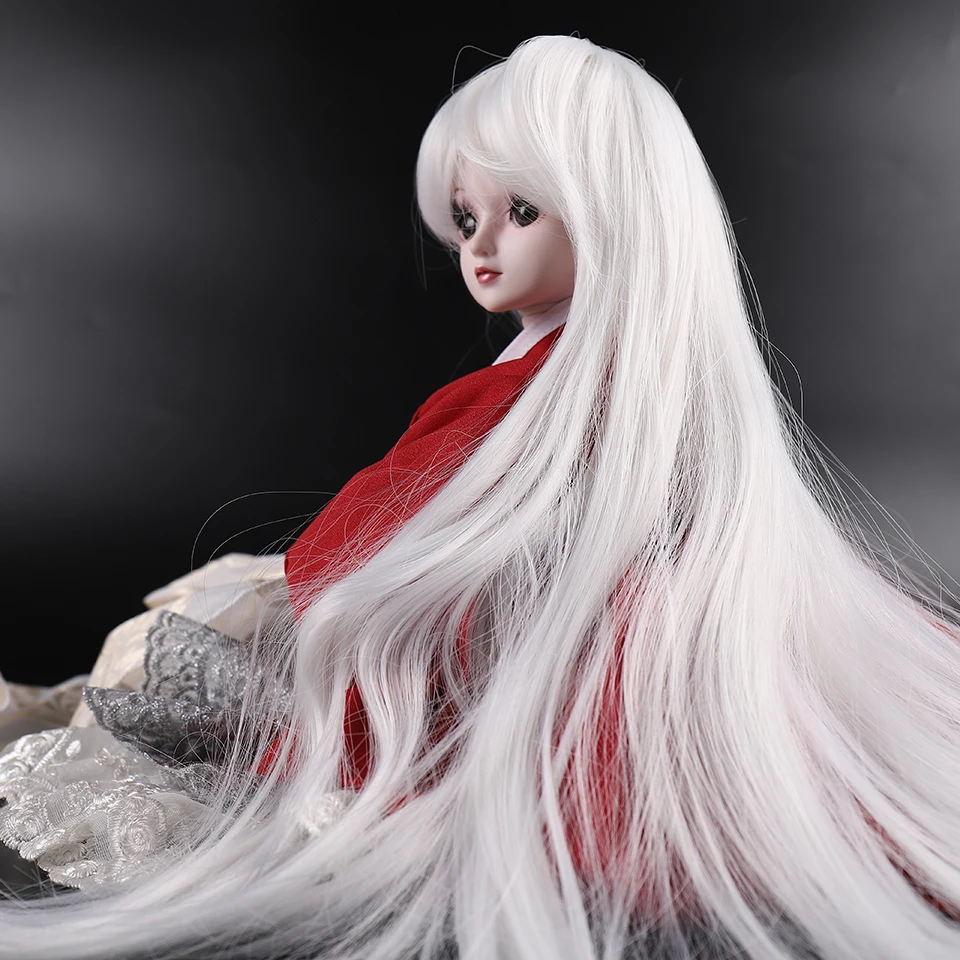Cataleya 1/3 1/4 BJD волосы высокая температура длинные серые прямые и Курчавый BJD парик SD для BJD куклы