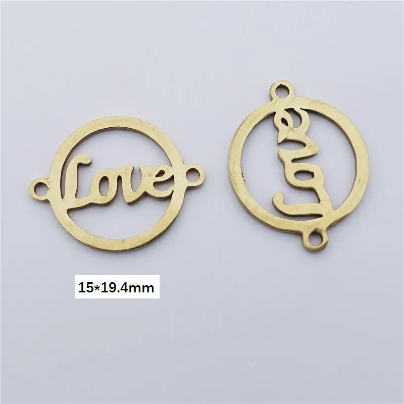 Нержавеющая сталь разъемы покрытие из настоящего золота гексаграмма