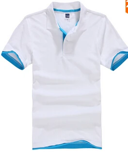 Бренд Camisa PoloShirt, Мужская Дизайнерская хлопковая рубашка, мужские футболки с коротким рукавом, спортивные футболки, футболки для тенниса размера плюс, XXXL, Blusas, топы - Цвет: Белый