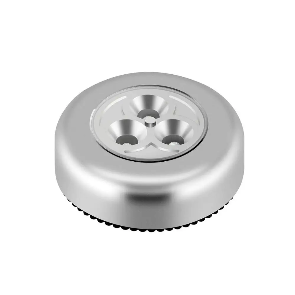 3 светодиодный сенсорный Ночной светильник с питанием от батареи под шкаф для шкафа, настенный светильник для безопасности, светодиодный ночник для дома, кухни, спальни, автомобиля