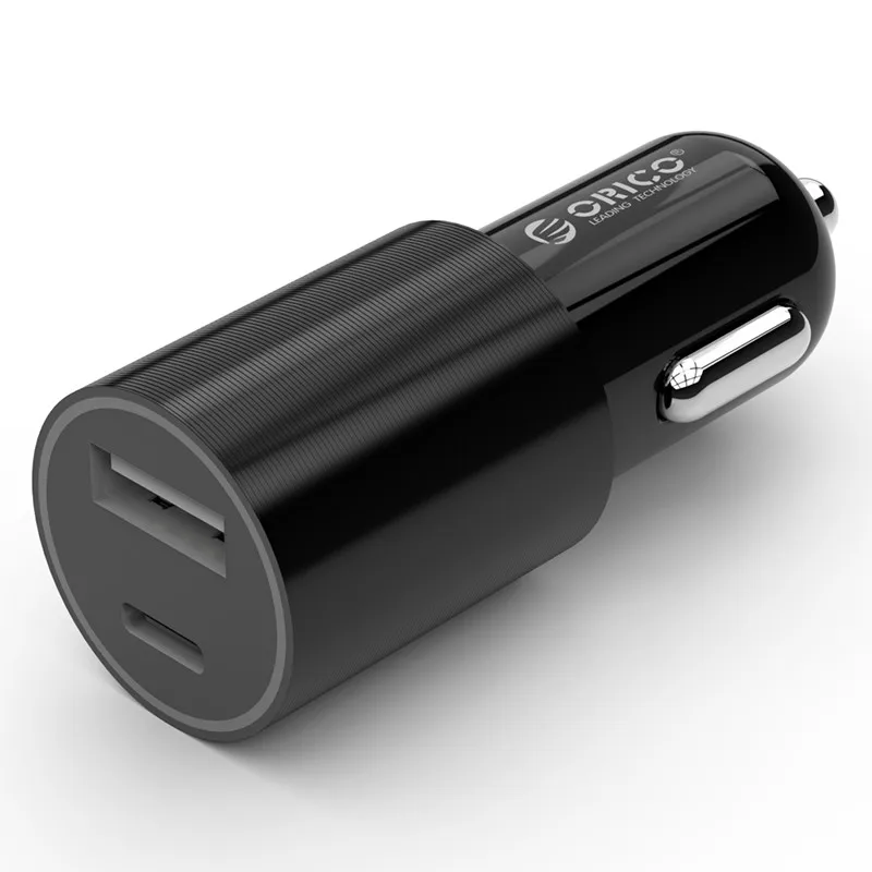 Black ORICO автомобильное зарядное устройство, портативное зарядное устройство Samrt с 5V3. 1A 15,5 Вт Max usb type C, автомобильное зарядное устройство для samsung Xiaomi huawei - Тип штекера: Black