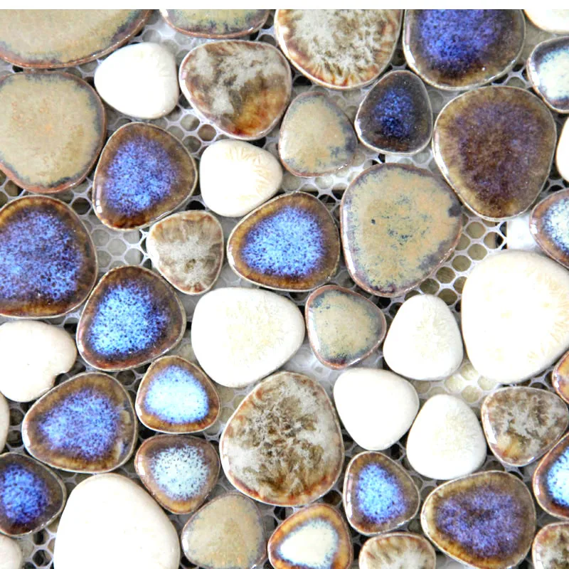 

cobble stone ceramic mosaic tiles for kitchen backsplash tile bathroom shower fireplace hallway HMC1006
