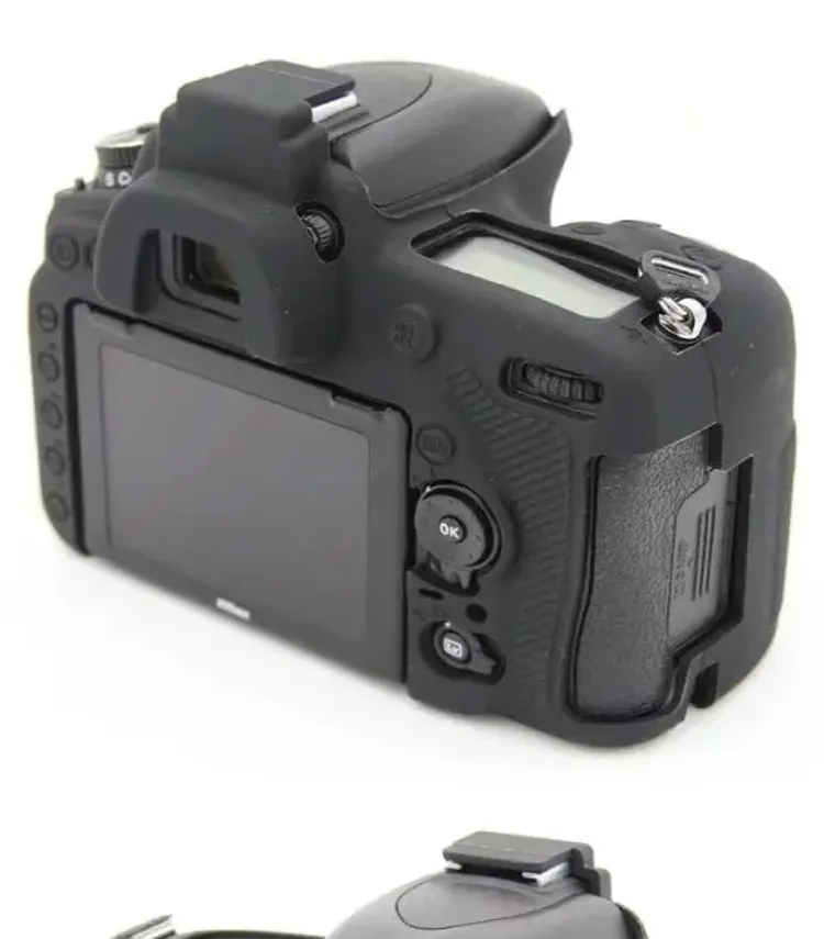 Силиконовые Камера кожного покрова для Nikon D750/D5500/D5600/D7100/D7200/D610/D600/D5100/D5200/D7500/D3400 мягкие резиновые Камера чехол сумка