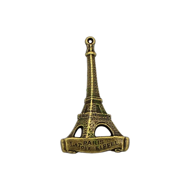 

30pcs--Antique Bronze 2 Sided Eiffel Tower Charm Pendant 5x18x32mm