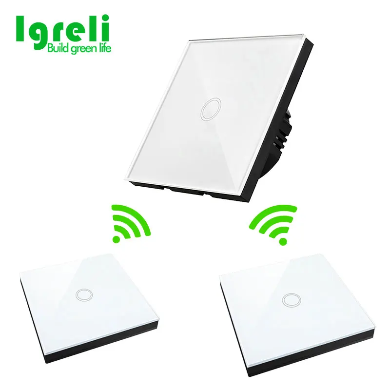 Домашний умный сенсорный выключатель с одним управлением свободная проводка