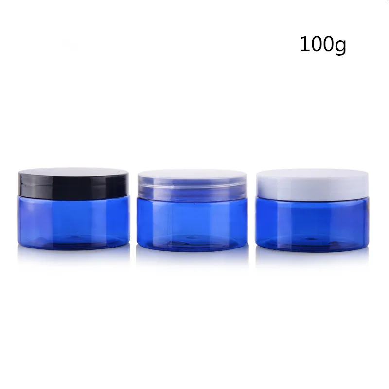 

Бесплатная shipping50pcs/Лот, 100 г синий пластиковый колпачок крем бутылки Маска Sub косметические бутылки