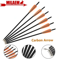 612pcs 17inch archery carbon arrow crossbow bolts arrows replaceable broadheads target shooting hunting bow arrow accessories