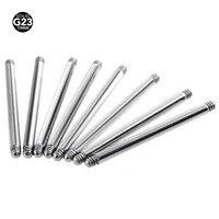 50pcslot 14g solid titanium straight barbell ring bar piercing replacement accessories 6mm 40mm post only no ends earring studs