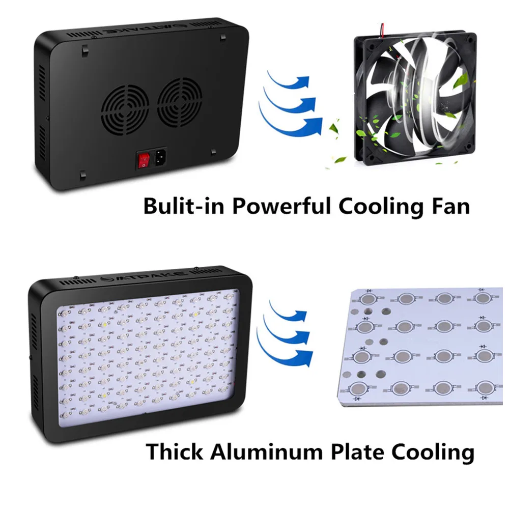 MTPAKE Led Grow Light полный спектр двойной чип 800 Вт для комнатной палатки гидропоники