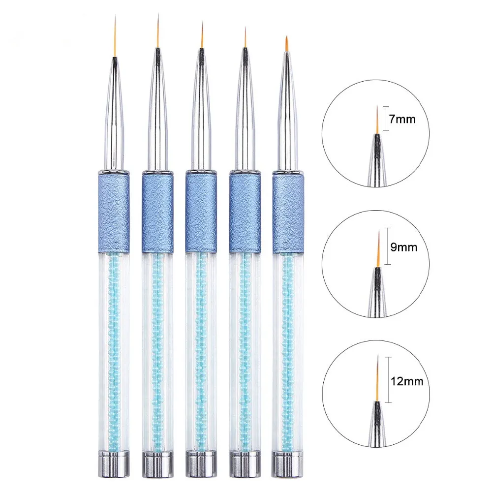 Кисти Стразы для рисования линий тонкие инструменты маникюра и нейл арта 5/7/9/12