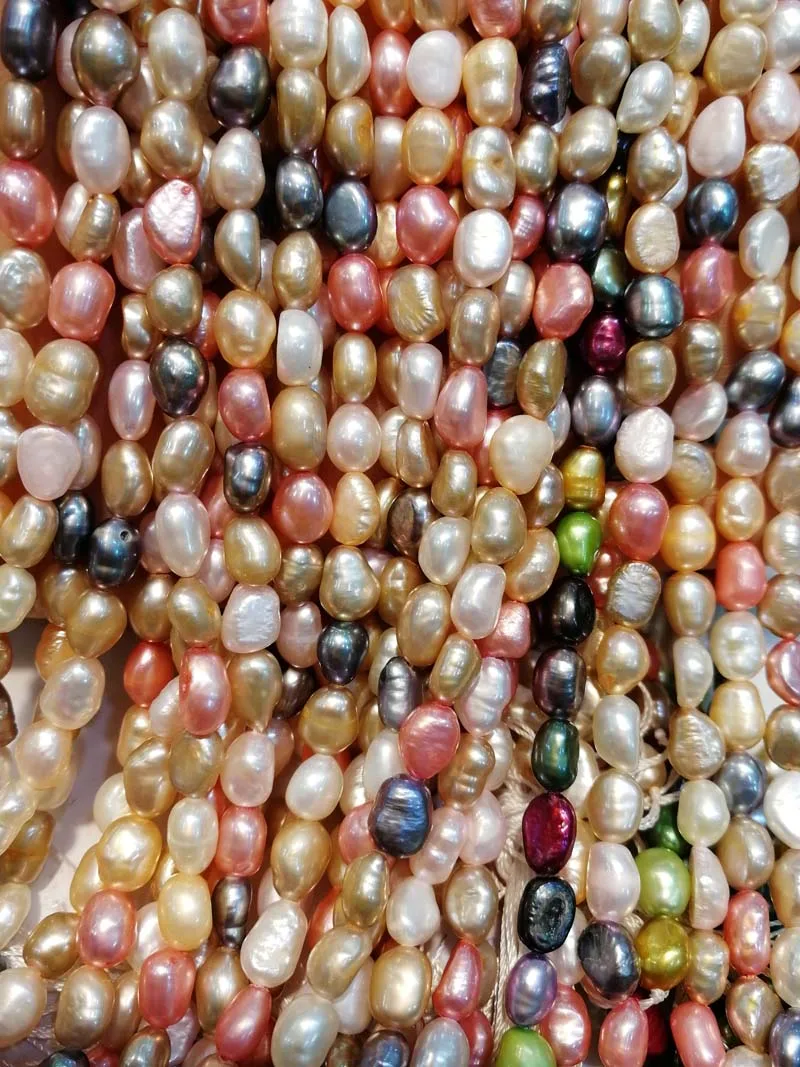 

5pcs loose beads multicolor baroque freshwater pearl 4-7mm 14" for DIY jewelry making FPPJ wholesale beads nature