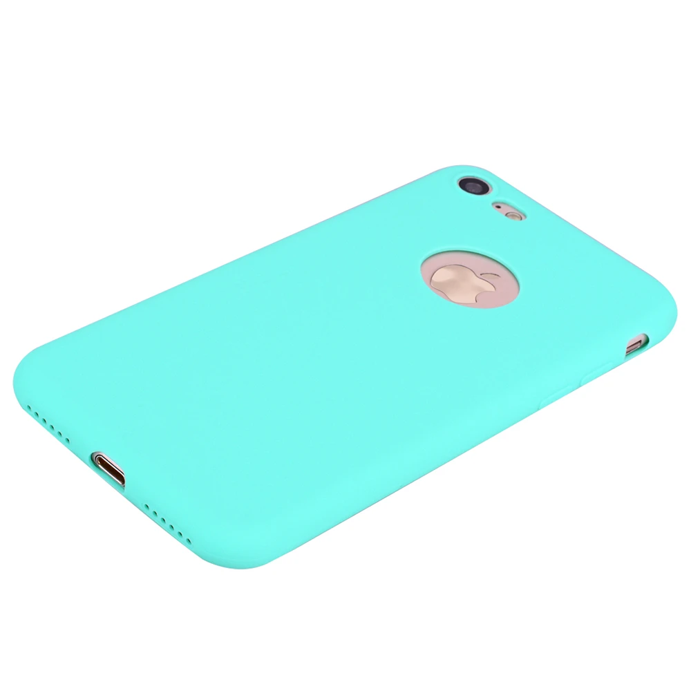 Simple Solid Color Ultrathin Soft TPU Cases for Apple iPhone 5 5s SE 6 6S 7 8 Plus X Fashion Cute Candy Anti-knock rubber Covers |