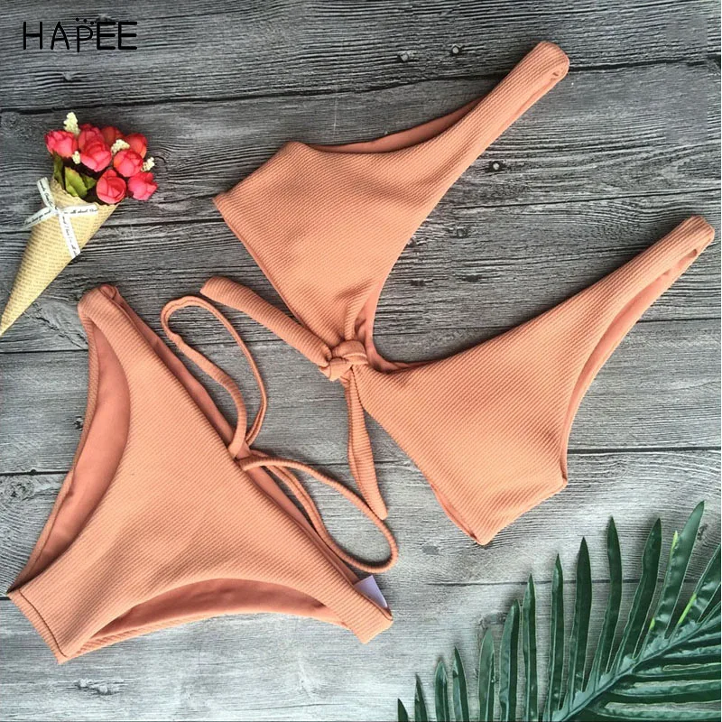 Новинка 2018 Хит Одноцветный бандаж микро бикини женский купальник Бразильский