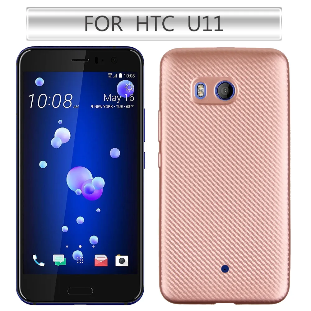 Чехол для HTC U11 новейшая Экологичная мягкая задняя крышка из углеродного волокна u