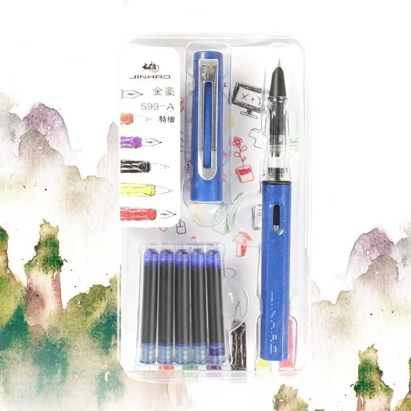 Jinhao 599a авторучка набор каллиграфия ручка Dolma Kalem Pluma Студенческая со съемным чернильным мешком ручка подарок для мальчиков и девочек прекрасный